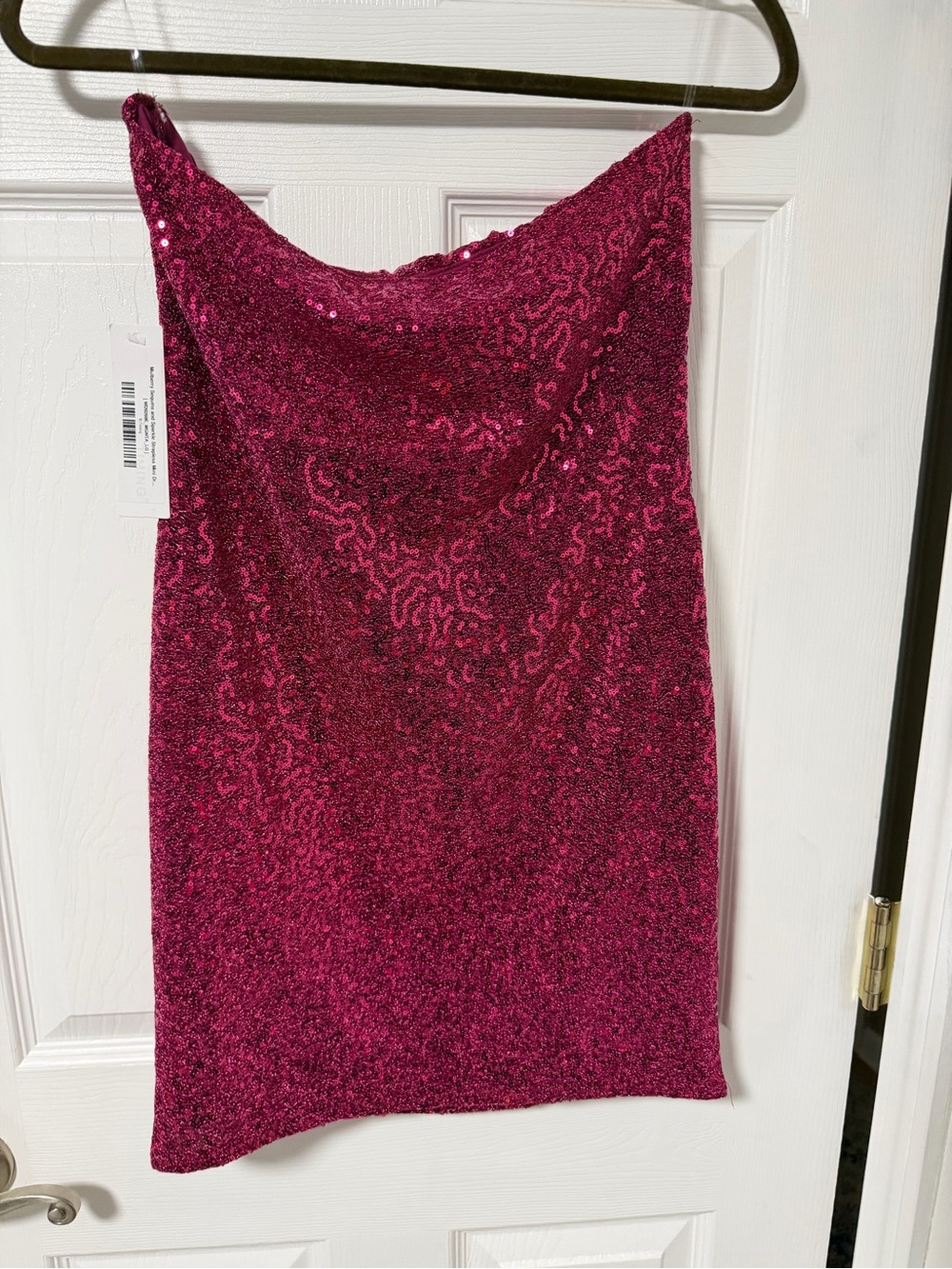Mulberry Fuchsia Sequin Mini Dress